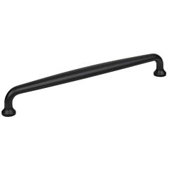 Top Knobs 8'' (203mm) Charlotte Pull, Transitional Style, Overall Length 8-5/8'' Flat Black Cabinet Hardware Pull / Handle