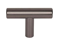 Top Knobs Bar Pulls 2" (51mm) Overall Length, Ash Gray T-Shapped Cabinet Door Knob