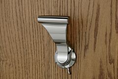 UltraLatch Bright Nickel w/ Privacy Latch Door Handle for 1-3/4" Door Thickness - 2-3/4" Backset