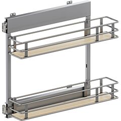 Vauth Sagel 4.09" 2-Tier Scalea Platinum Line Base Cabinet Organizer with Soft-Closing, Maple, 20.5" High