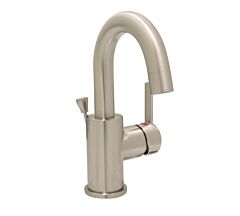 Emory II Single Control Curved Spout Lavatory Faucet, PVD Satin Nickel