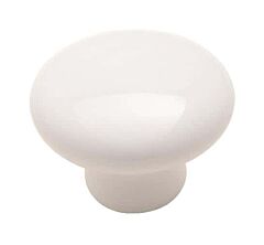 Allison Value 1-1/4 in (32 mm) Diameter 15/16 in (24 mm) Projection White Cabinet Knob