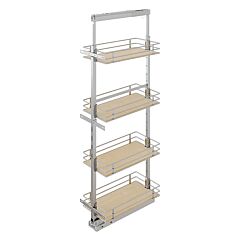 Vauth Sagel 17.50" x 67" 4-Shelf Scalea Pantry Pull-Out with Soft-Closing, Maple