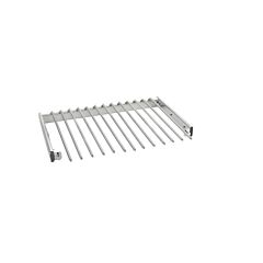 Chrome Pullout Pants Rack w/12 pegs, 23-3/4 to 24-1/2 X 14 X 3 in