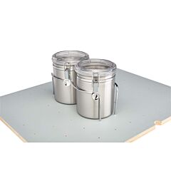Chrome Canister system for Drawer Peg Board, 6-1/2 X 10-1/4 X 6-1/2 in