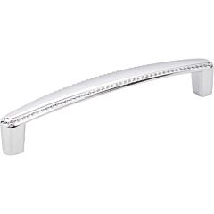 Lindos Style 5-1/32 Inch (128mm) Center to Center, Overall Length 5-1/2 Inch Polished Chrome Cabinet Pull/Handle