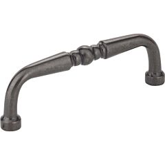 Madison Turned Gun Metal 3 Inch (76mm) Center to Center, Overall Length 3-3/8 Inch Cabinet Hardware Pull / Handle , Elements