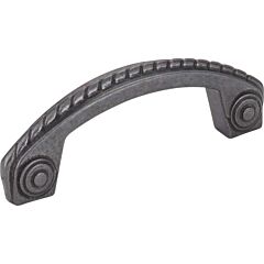Rhodes Style 3" Inch (76mm) Center to Center, Overall Length 3-3/4" Inch Gun Metal Cabinet Pull/Handle