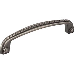 Rhodes Style 5-1/32" Inch (128mm) Center to Center, Overall Length 5-13/16" Inch Brushed Pewter Pull/Handle