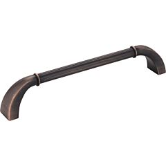 Jeffrey Alexander Cordova Collection 6-5/16" (160mm) Center to Center, 6-11/16" (170mm) Overall Length Brushed Oil Rubbed Bronze Cabinet Pull/Handle