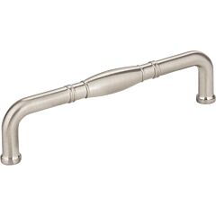 Jeffrey Alexander Durham Collection 5-1/16" (128mm) Center to Center, 5-1/2" (140mm) Overall Length Satin Nickel Cabinet Pull/Handle