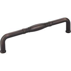 Jeffrey Alexander Durham Collection 6-5/16" (160mm) Center to Center, 6-3/4" (171.5mm) Overall Length Brushed Oil Rubbed Bronze Cabinet Pull/Handle