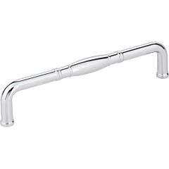 Durham Style 6-5/16 Inch (160mm) Center to Center, Overall Length 6-3/4 Inch Polished Chrome Kitchen Cabinet Pull/Handle