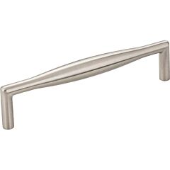 Capri Style 5-1/32 Inch (128mm) Center to Center, Overall Length 5-5/8 Satin Nickel Kitchen Cabinet Pull/Handle