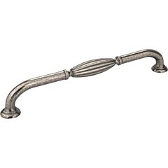 Glenmore Style 12 Inch (305mm) Center to Center, Overall Length 13-5/16 Distressed Pewter Kitchen Cabinet Pull/Handle