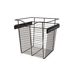 Oil Rubbed Bronze Closet Pullout Basket, 18 X 16 X 18 in