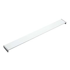 Linea Chrome White 17 5/8 Inch (448mm) Center to Center, Overall Length 18 1/8 Inch (460mm) Cabinet Hardware Pull / Handle, Zen