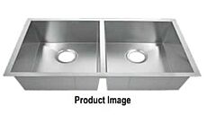 Metro 7" (Zero-Edge) 32” x 18“ X 7” Stainless Steel Undermount, 18 Gauge, Rectangular Dual Bowl Kitchen Sink