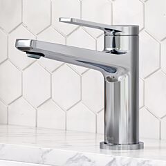 Kraus Indy Single Handle Bathroom Faucet and Overflow in Chrome