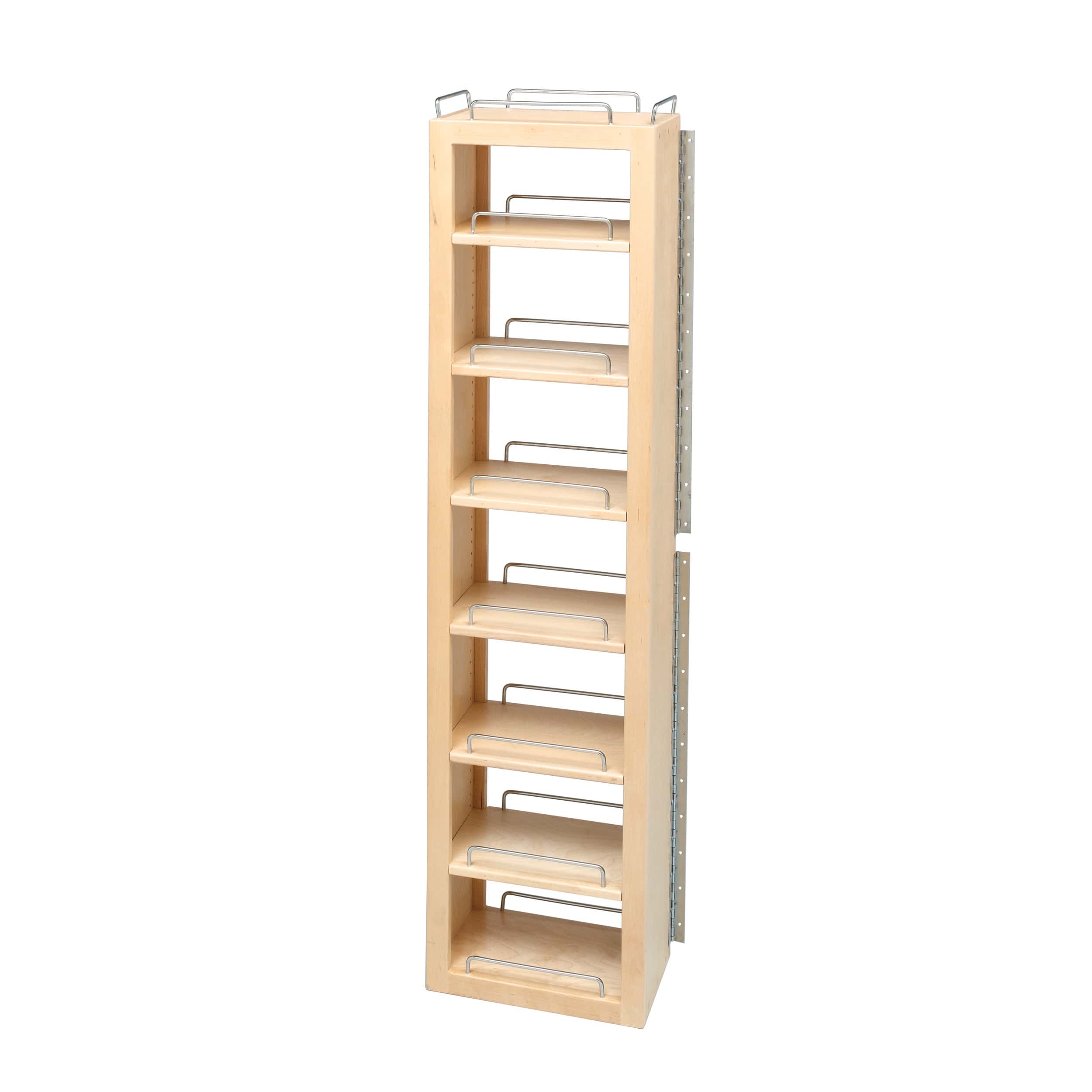 6-Shelf Chrome Maple Tall Pantry Pull-Out 9 Width
