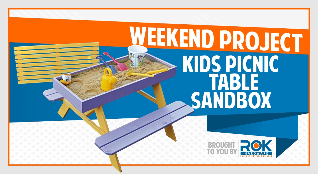 Weekend DIY Project: The picnic table sandbox!